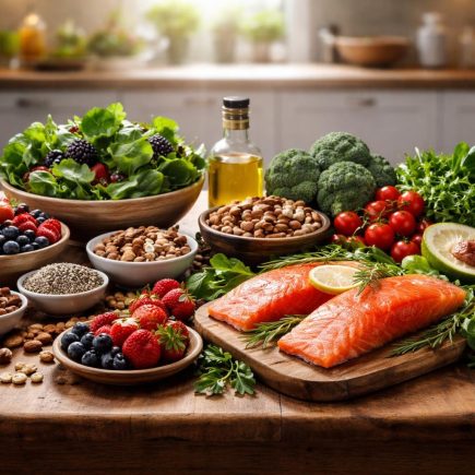 table-bois-plats-nutritifs-cuisine-floue