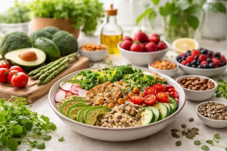 table-aliments-naturels-legumes-fruits