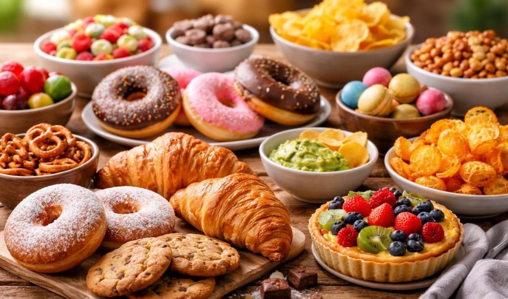 patisseries-snacks-sucre-sale-table-bois