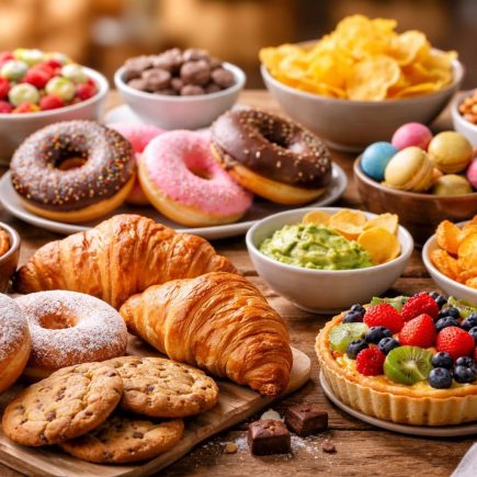 patisseries-snacks-sucre-sale-table-bois