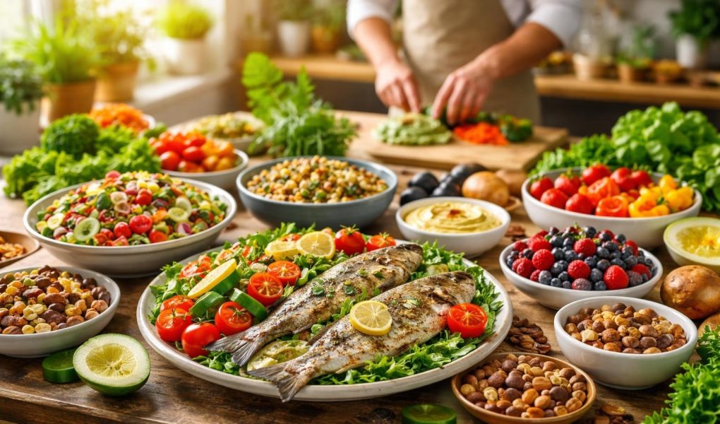 table-plats-colores-cuisine-ensoleillee