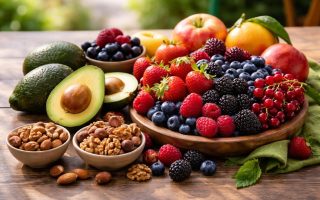 fruits-frais-table-bois-textures