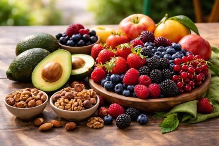 fruits-frais-table-bois-textures